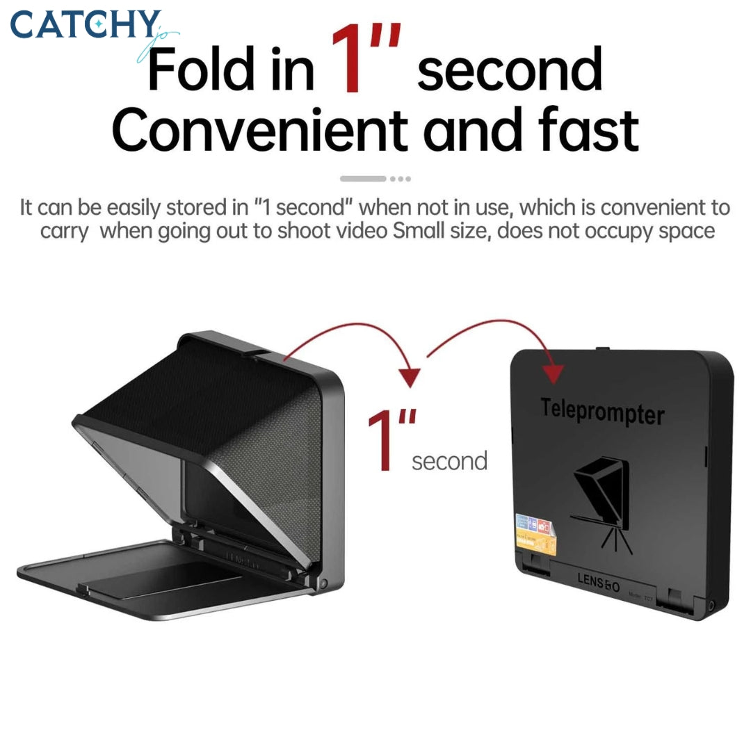 LENSGO TC7 8” Portable Teleprompter with Remote Control
