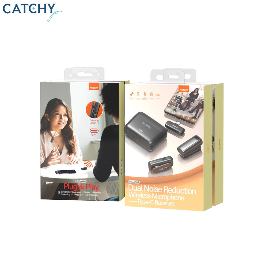 Moxom MX-AX64 Type-C Dual Noise Reduction Wireless Microphone