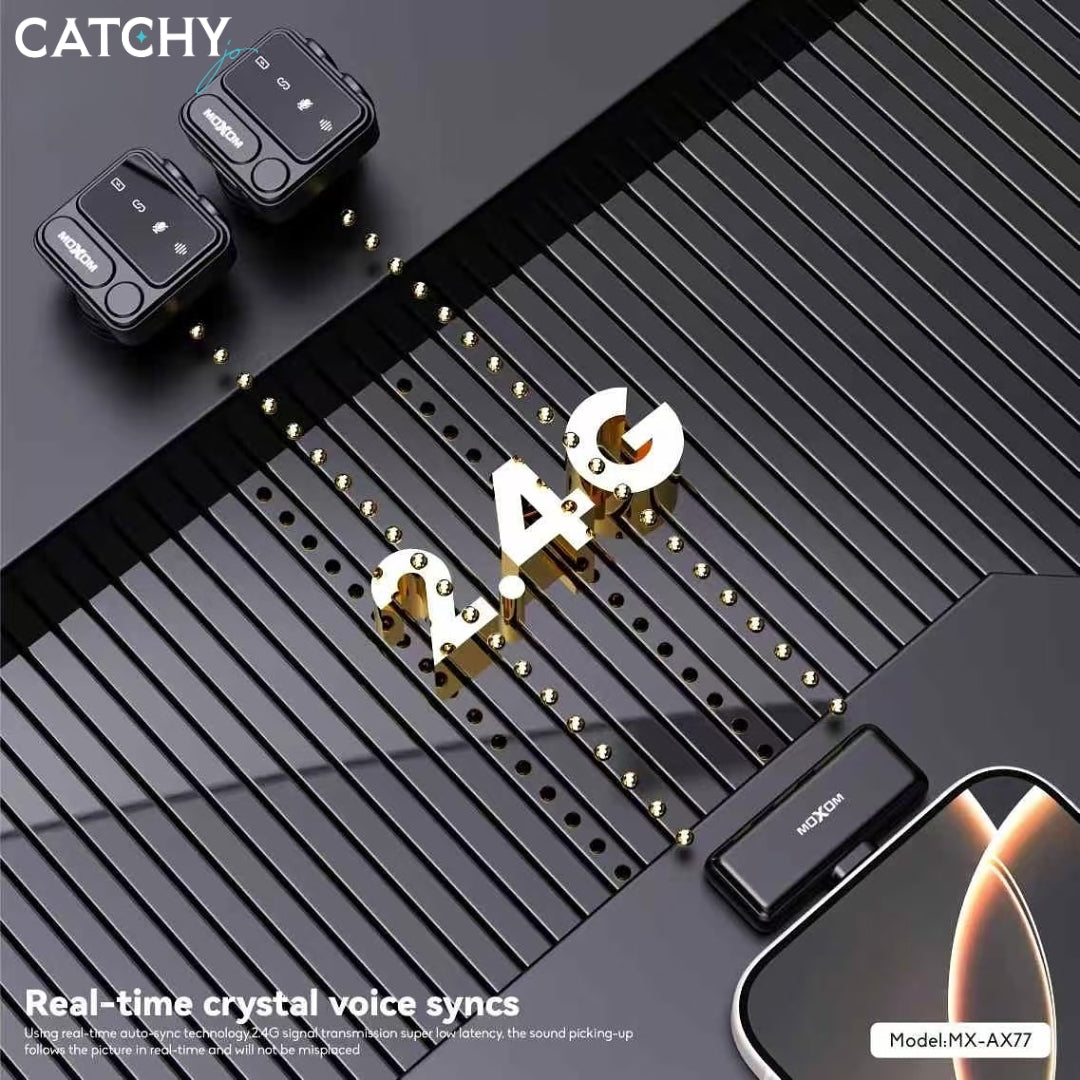 Moxom MX-AX77 Cosmos Mini Dual Wireless Microphone