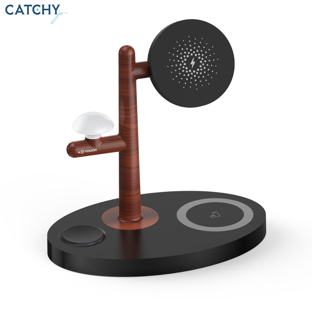 4 in 1 Wireless Classy Decor Station Magnetic Charger With Lamp