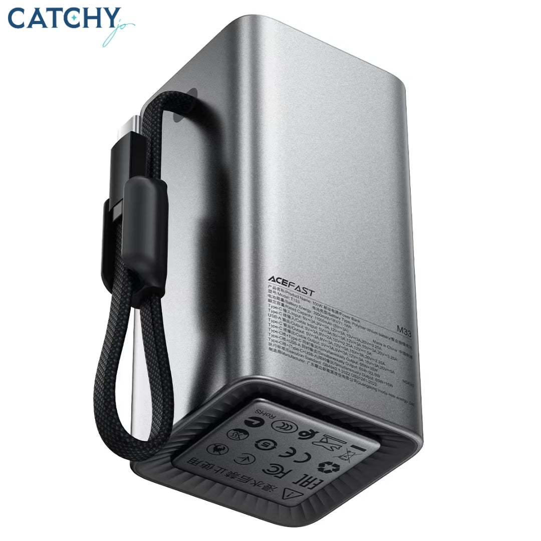 ACEFAST M33 Power Bank With Built-in Cable (20000mAh)