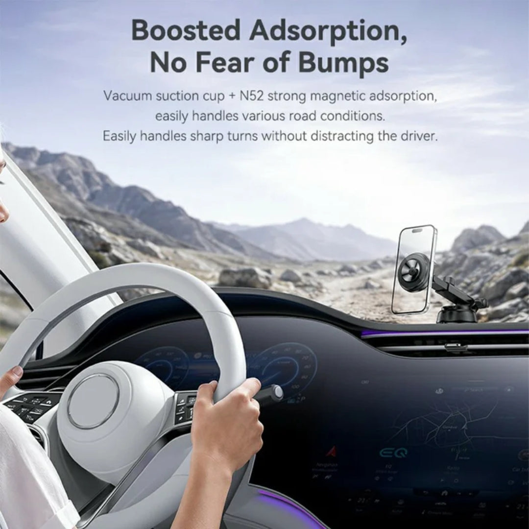 YESIDO C284 2 in 1 Vacuum Suction Magnetic Car Phone Mount 360 Degree Rotation