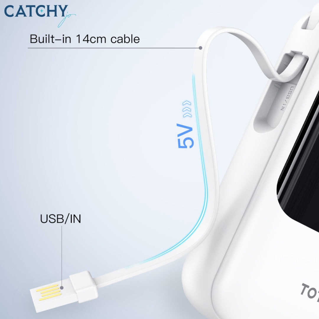 TOTU PB-1010 Built-in Cables Power Bank (10000mAh)