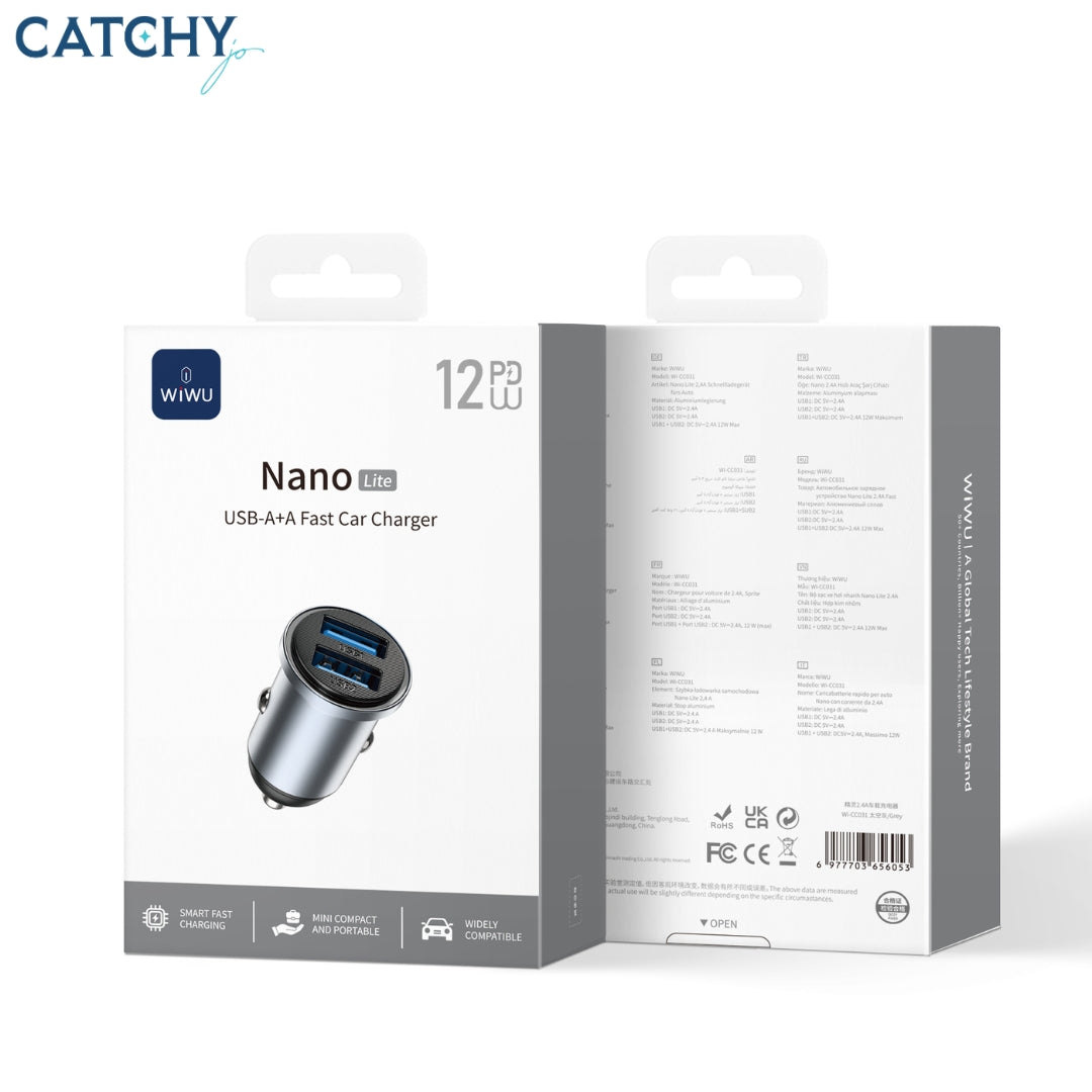 WiWU Wi-CC031 Nano Lite 2A Fast Car Charger (12W)