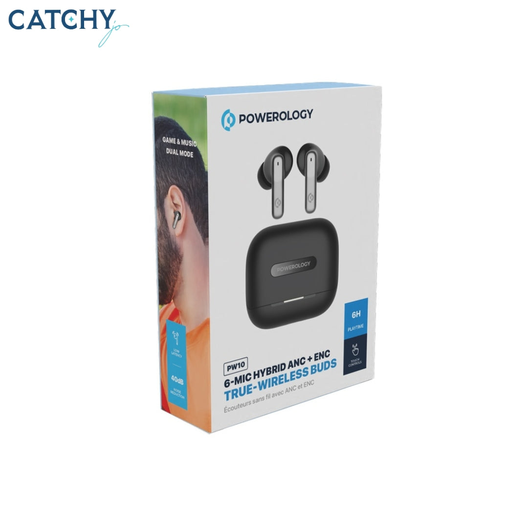 Powerology 6 Mic Hybrid True Wireless Buds
