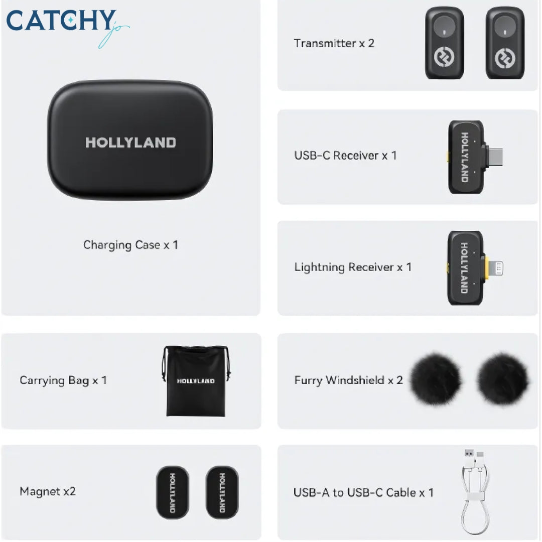 HOLLYLAND LARK A1 Wireless Microphone System Combo