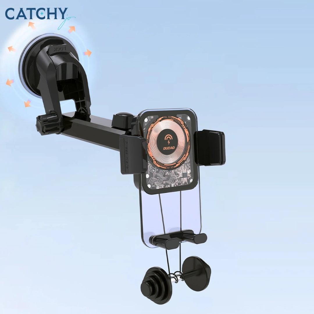 Dudao F19 Clamp Car holder With Inductive Charger (15W)