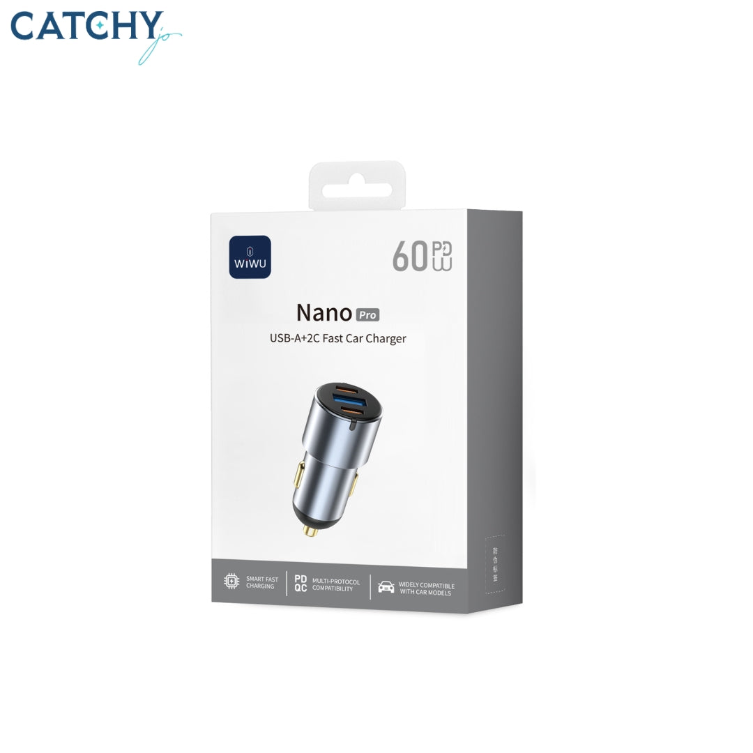 WiWU Wi-CC032 Nano Pro A+2C Fast Car Charger (60W)