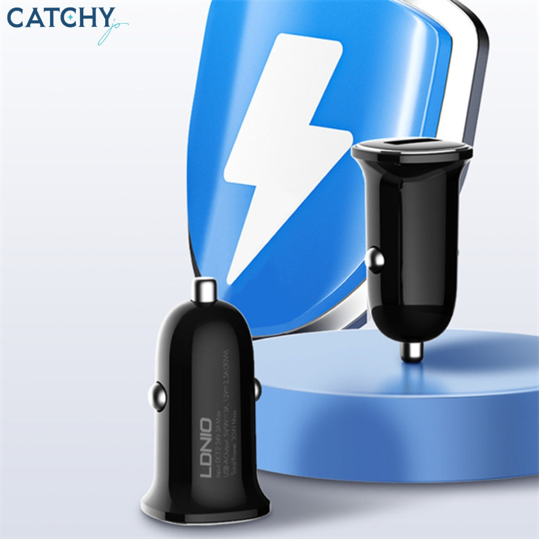 LDNIO C105 PD Super Fast Car Charger (30W)