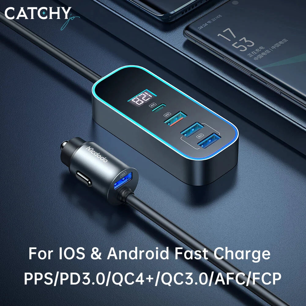 MCDODO CC-1900 Digital Display Car Charger 5 Ports (107W)