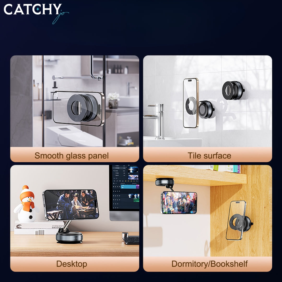 Silicone Suction Magnetic Cup Car Phone Holder Stand 360° Rotation