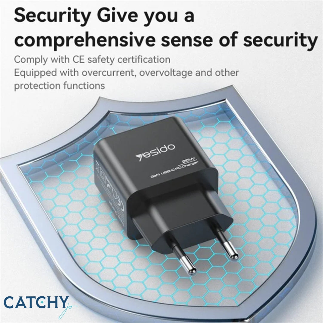 YESIDO YC62 Fast Charging Type-C Adapter (25W)