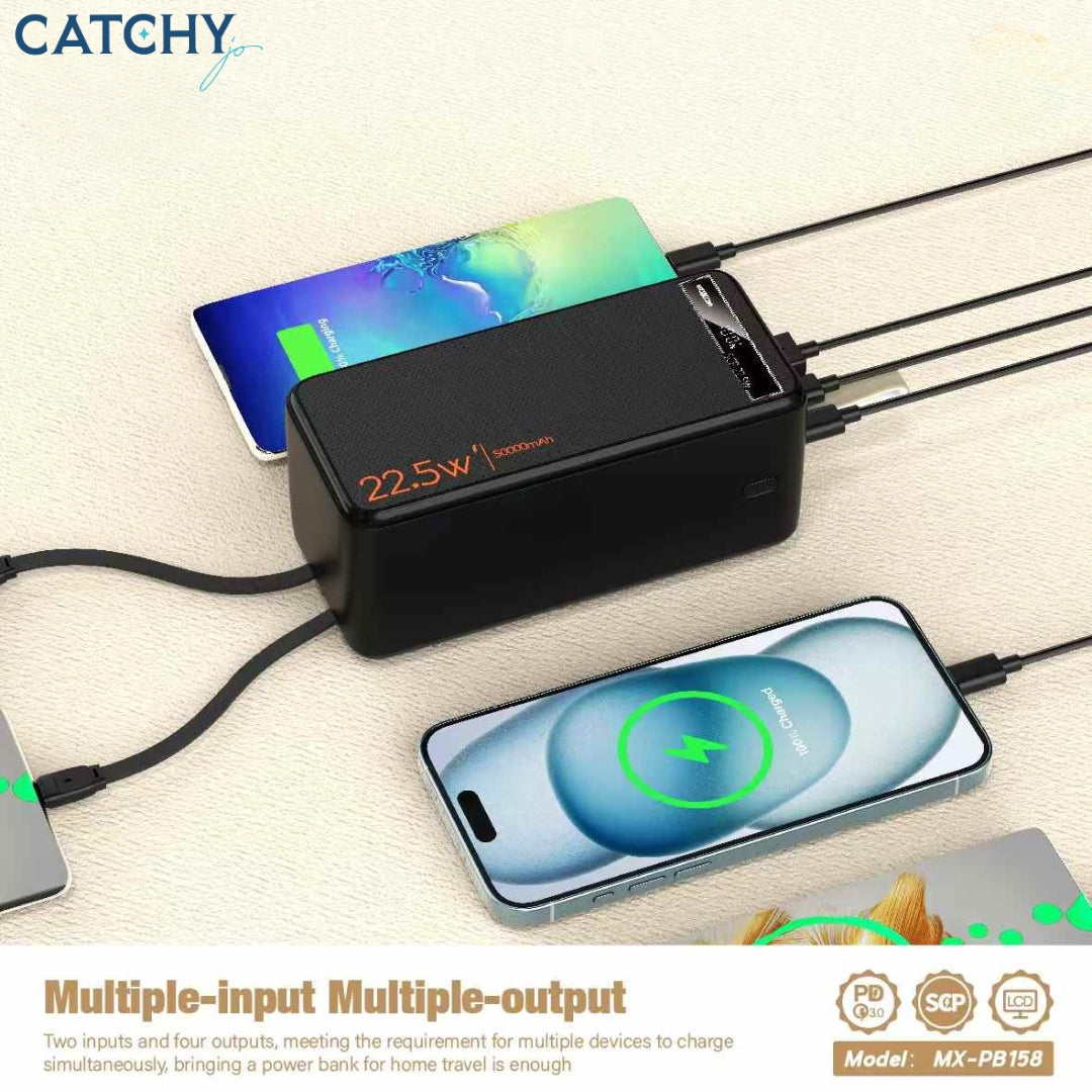 Moxom MX-PB158 Wired LCD Power Bank (50000mAh)