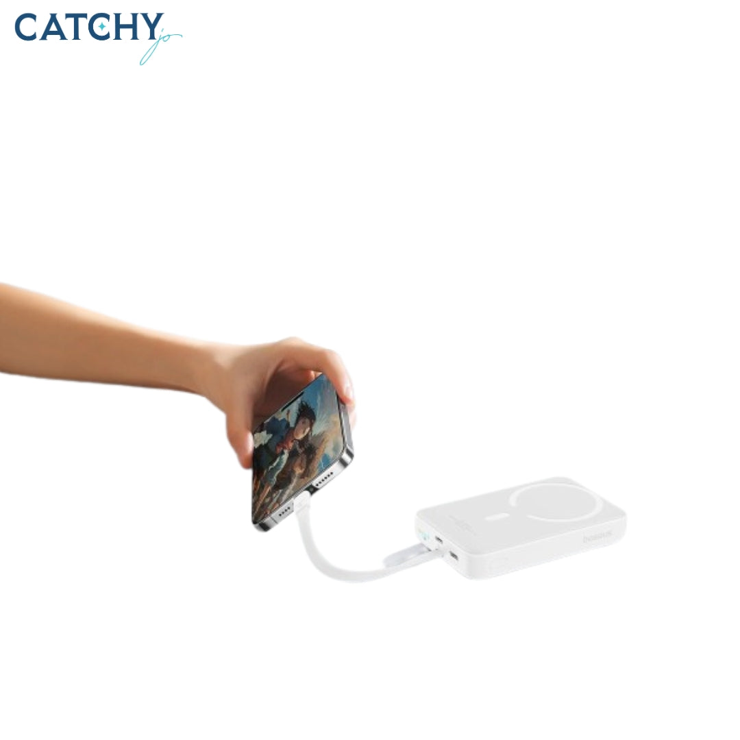 Baseus Wireless Fast Charge Power Bank With Built-In Type-C Cable (10000mAh)