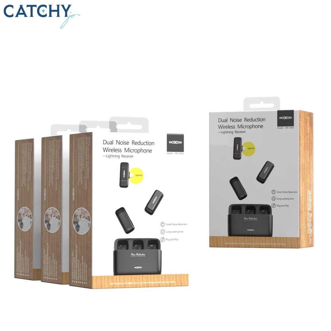 Moxom MX-AX65 Lightning Dual Noise Reduction Wireless Microphone