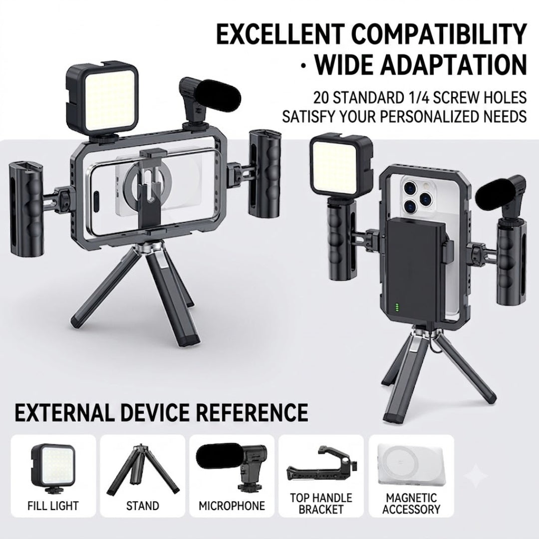 Universal Phone Rig Lens With Silicone Handles Video Stabilizer
