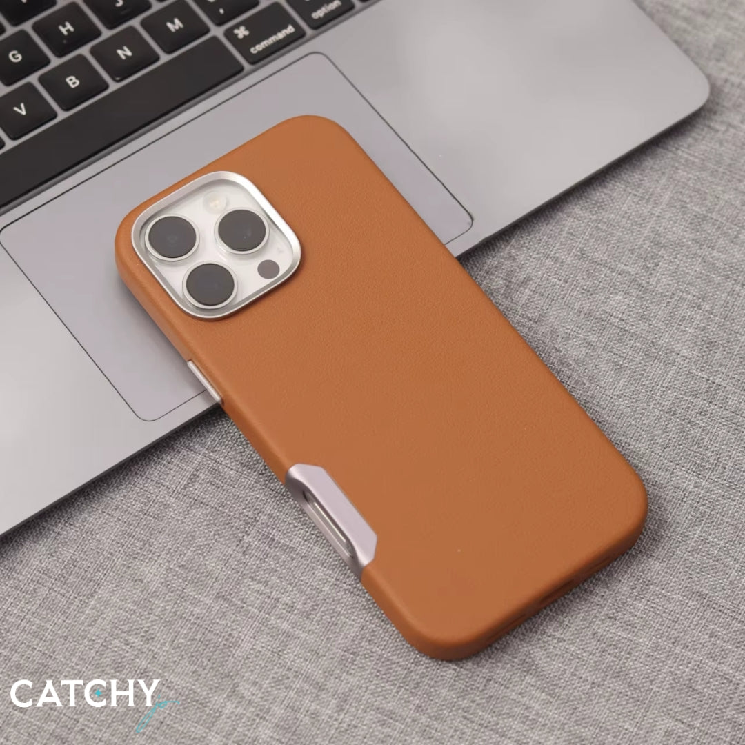 Luxury iPhone Shockproof Leather Mobile Case