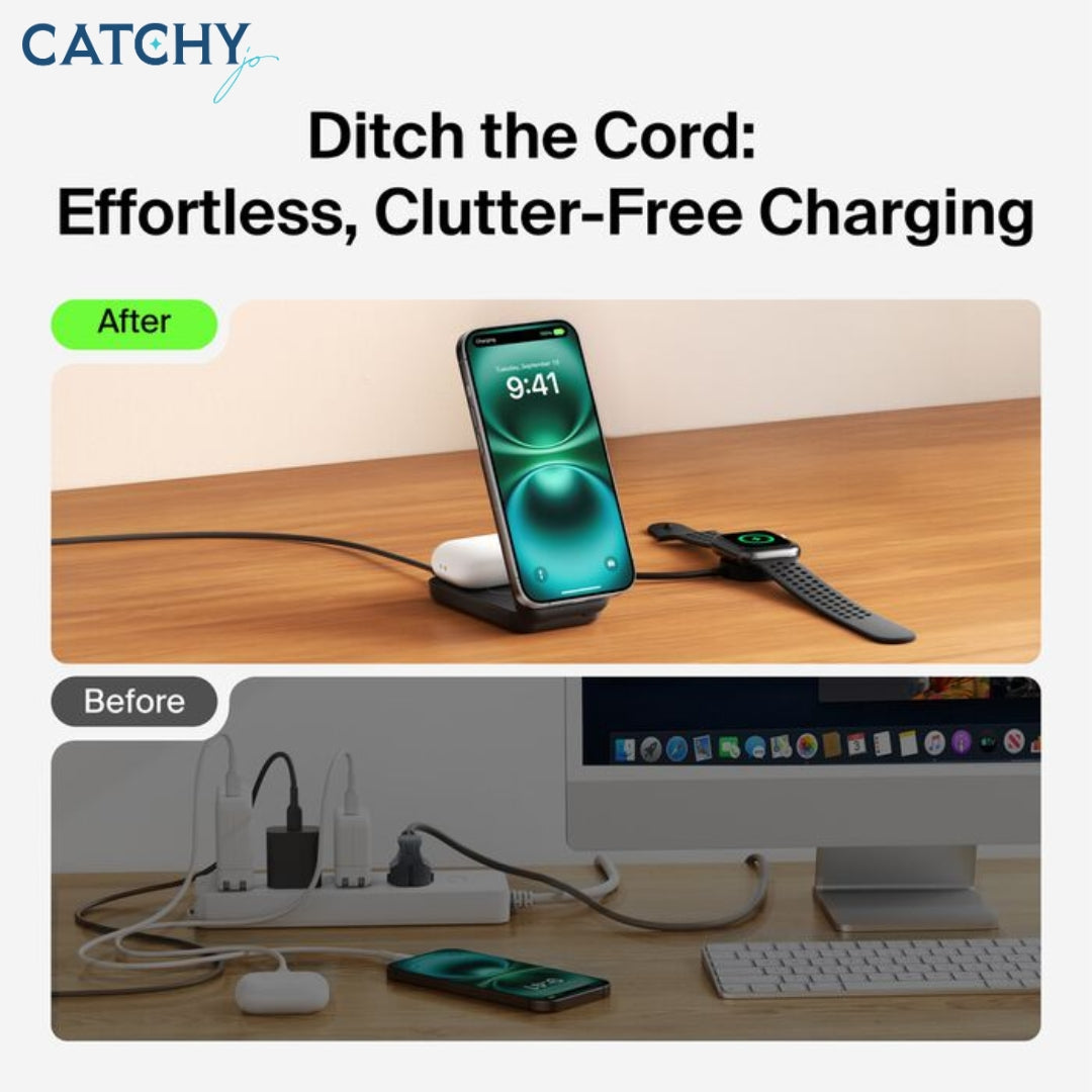 BELKIN 2-in-1 Foldable Magnetic Charger With Qi2 (25W)