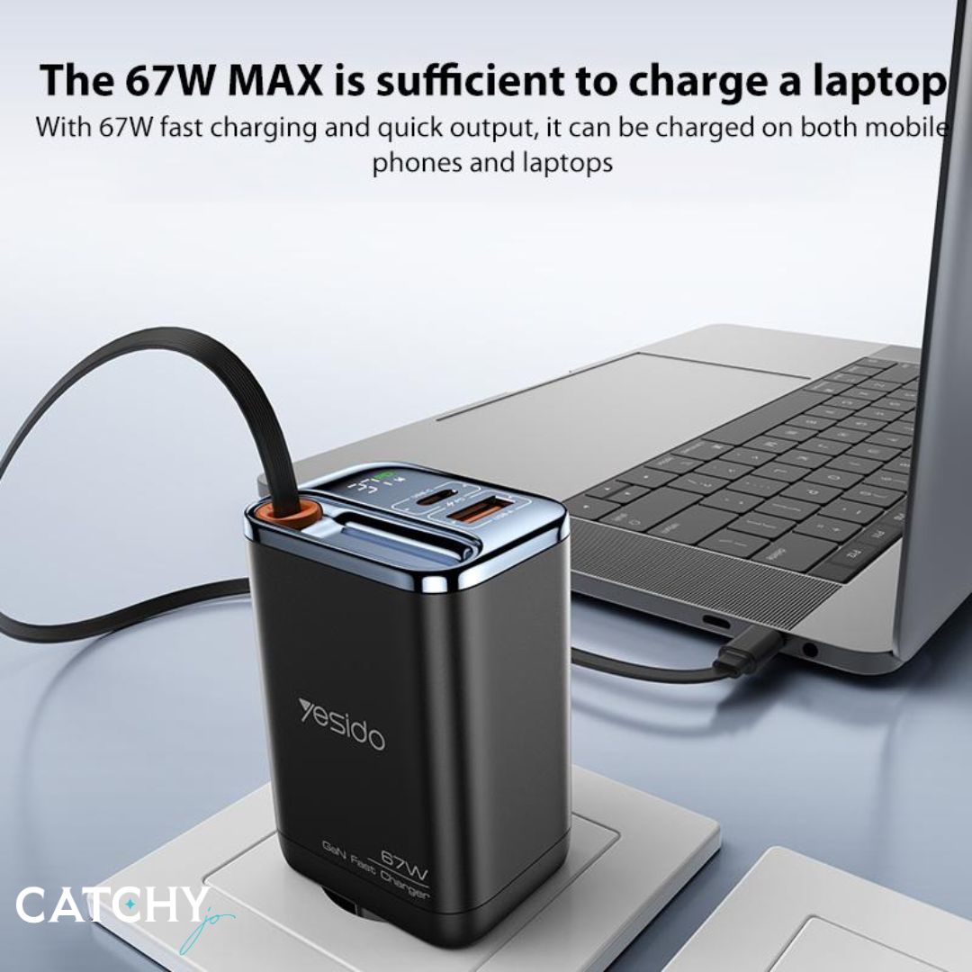 YESIDO YC100 Fast Charger Adapter With Cable