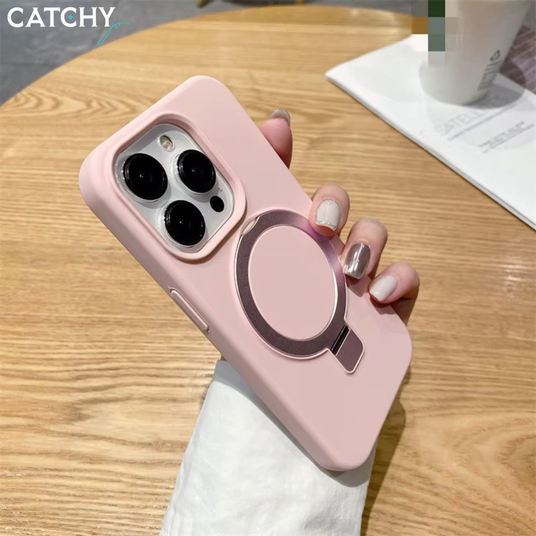 iPhone Silicone Case With Metal Stand