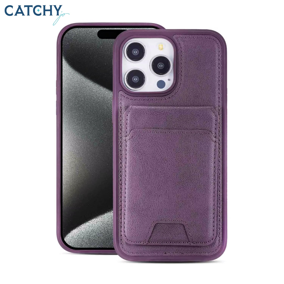 iPhone Magnetic Leather Case With Card Slot