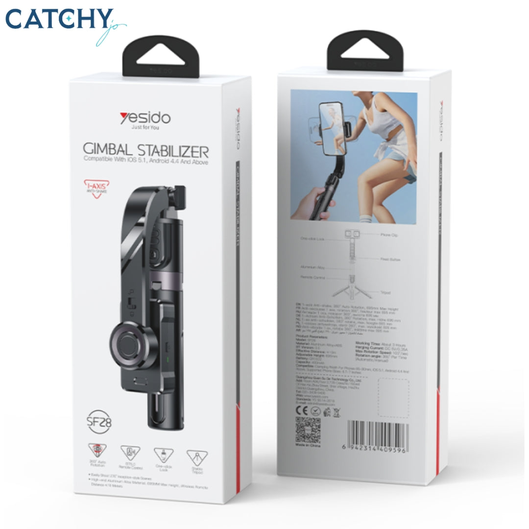 YESIDO SF28 Handheld Standing Selfie Stick Stabilizer