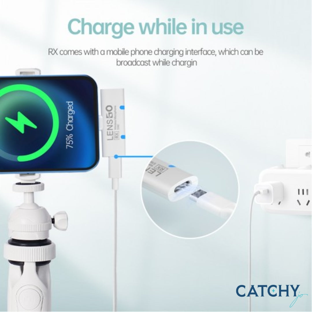 LENSGO 518C Wireless Lavalier Microphone