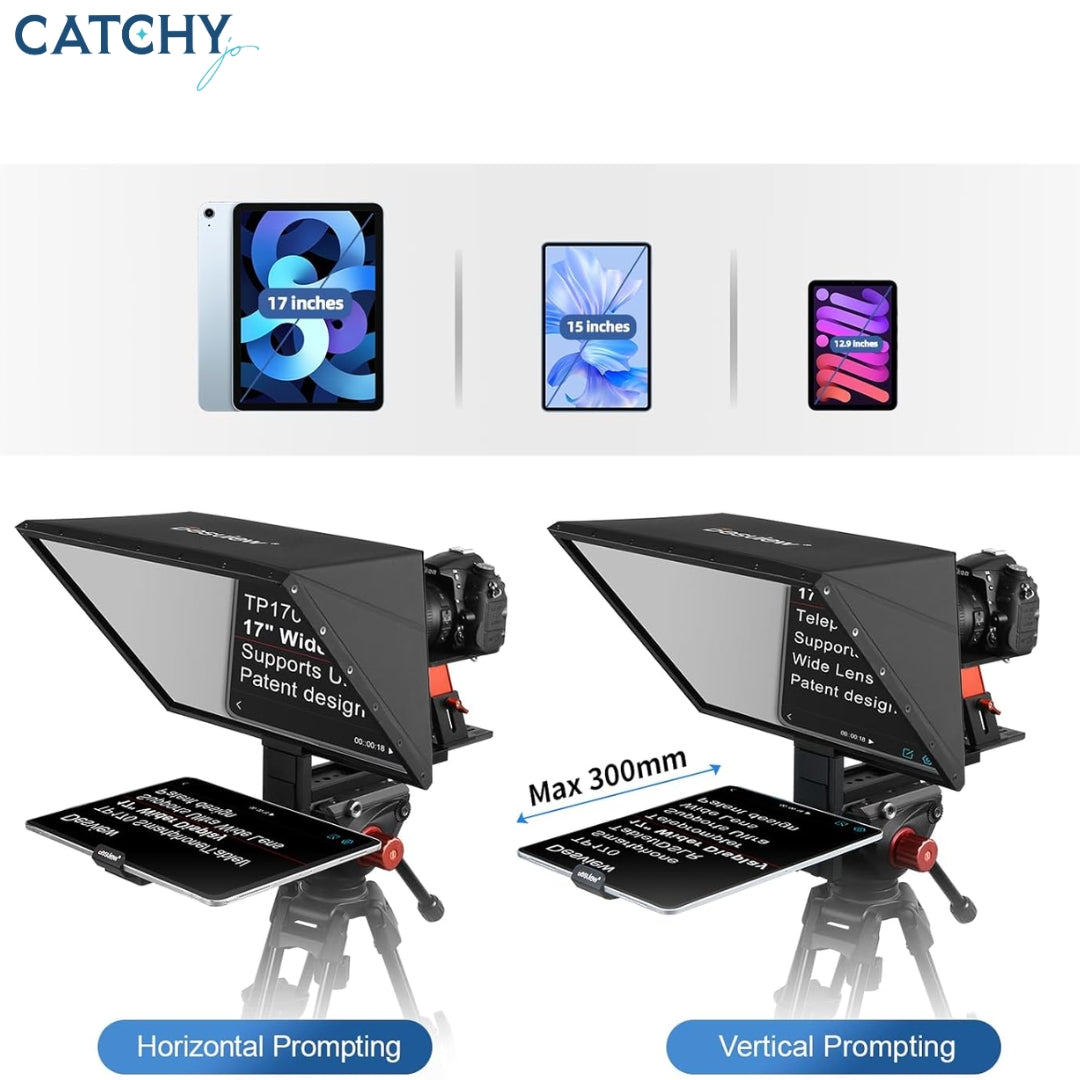 Desview TP170 17" Portable Universal Teleprompter With Aluminum Case
