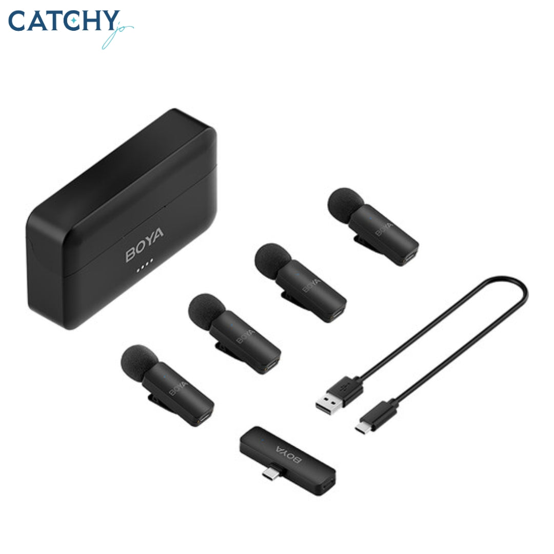 BOYA BY-V4U Ultra Compact 4 Wireless Microphone System With USB-C Connector