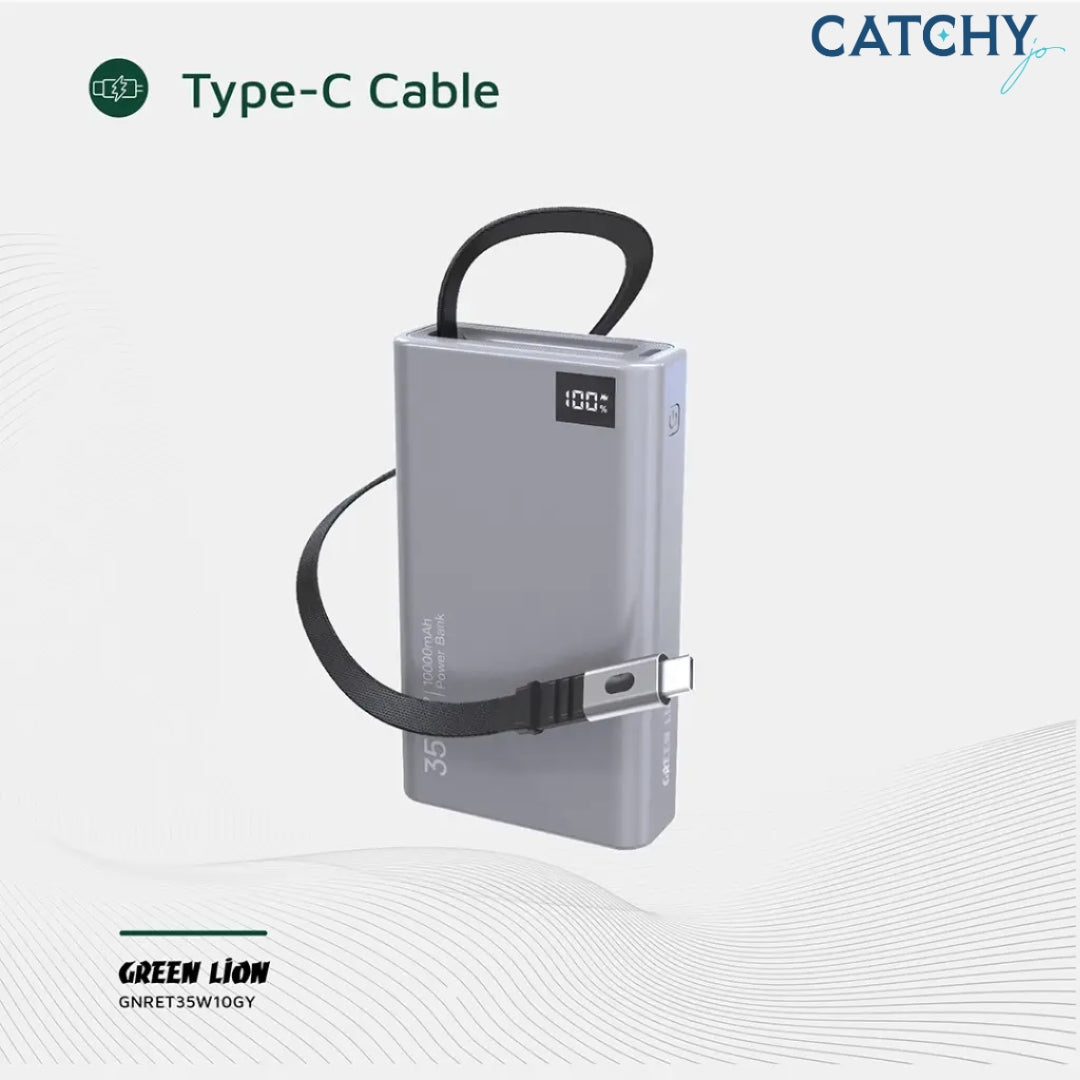 Green Lion Retractable Power Bank (10000mAh)