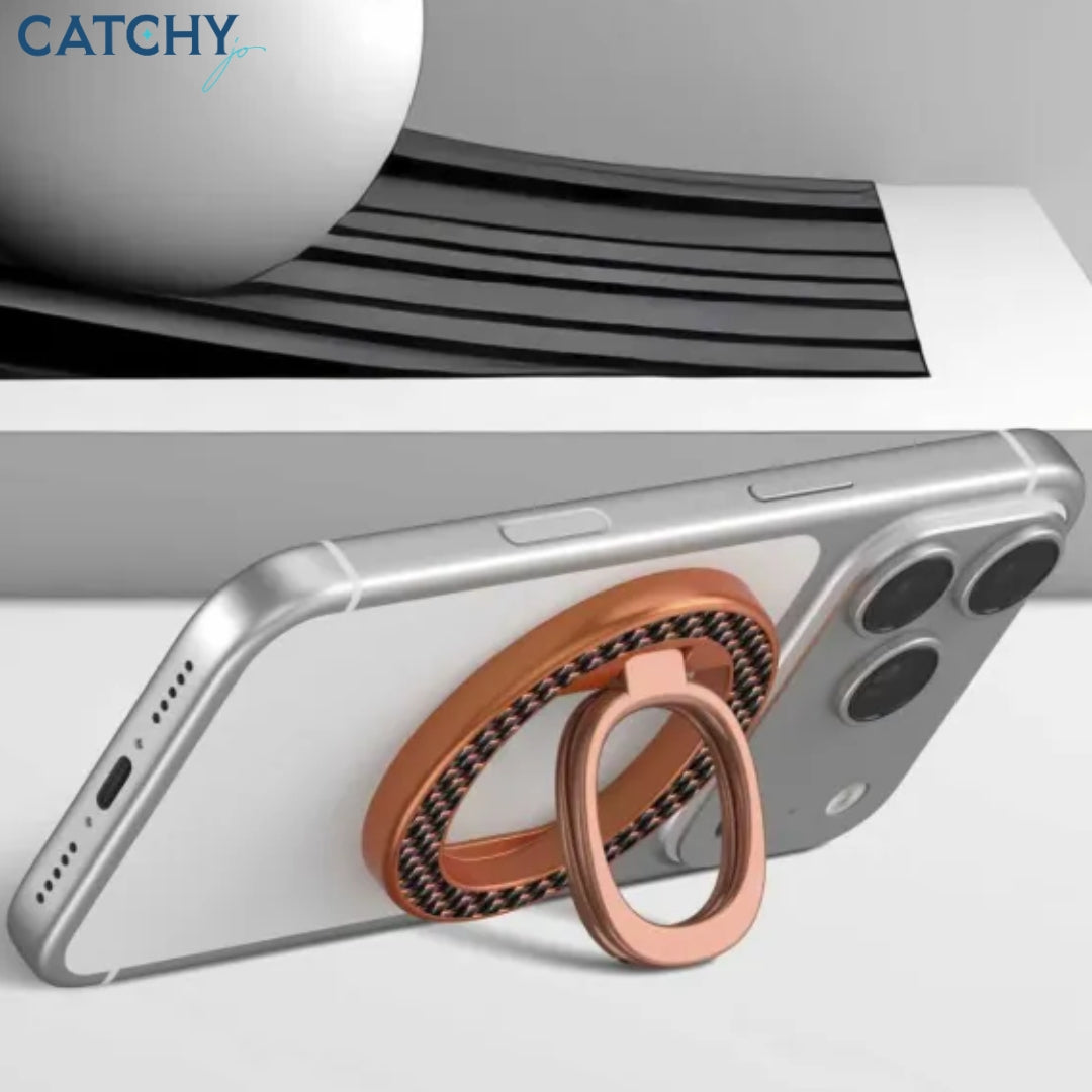 PULOKA 360° Magnetic Ring Holder With Flip-Up Carbon Effect Ring