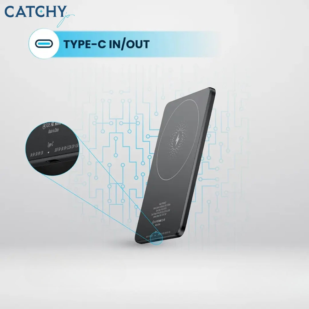 Powerology Ultra-Thin MagSafe Power Bank (5000mAh)