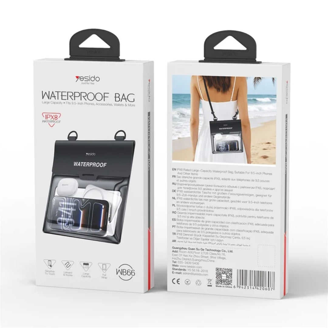 YESIDO WB66 Premium IPX8 Waterproof Crossbody Phone Case