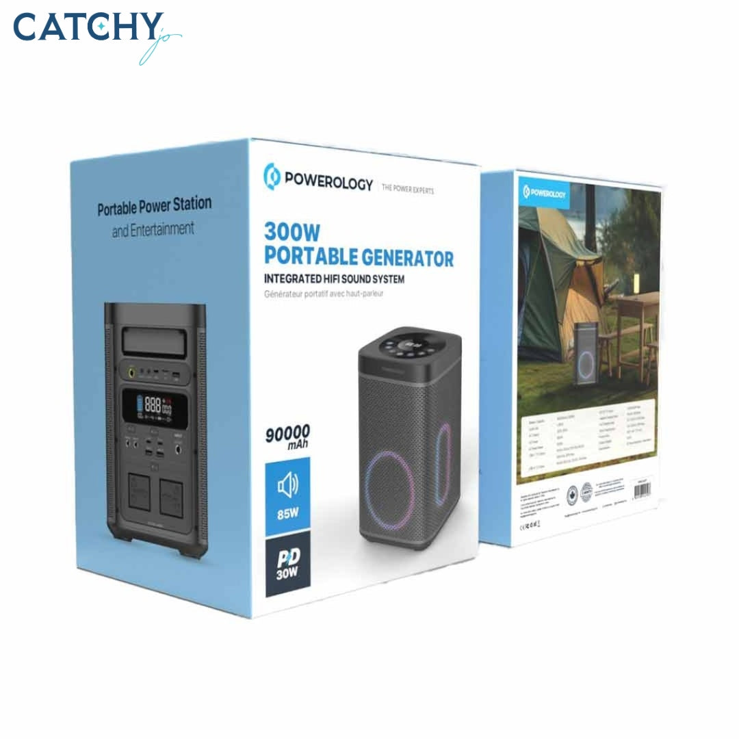 Powerology Portable Generator Integrated Hi-Fi Sound System (300W)