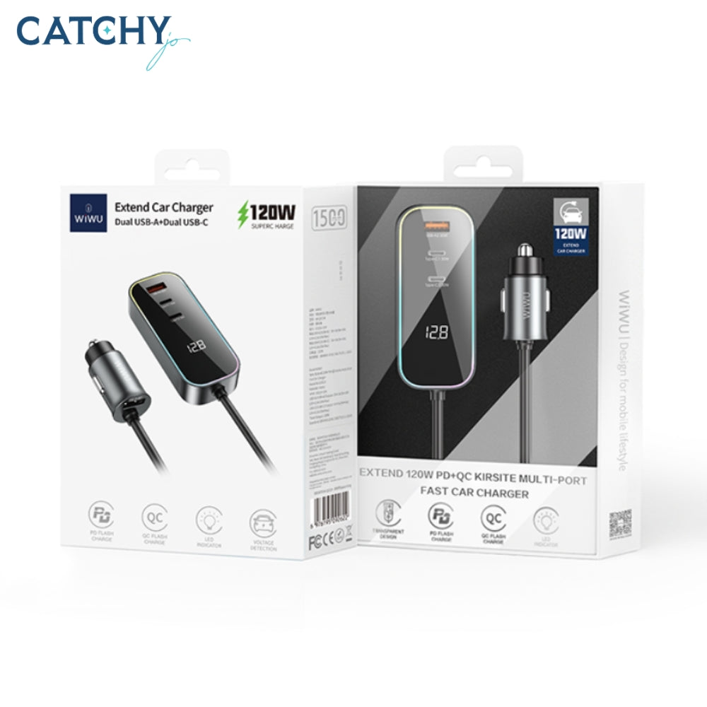 WiWU Fast Car Charger Multi-Port (120W)