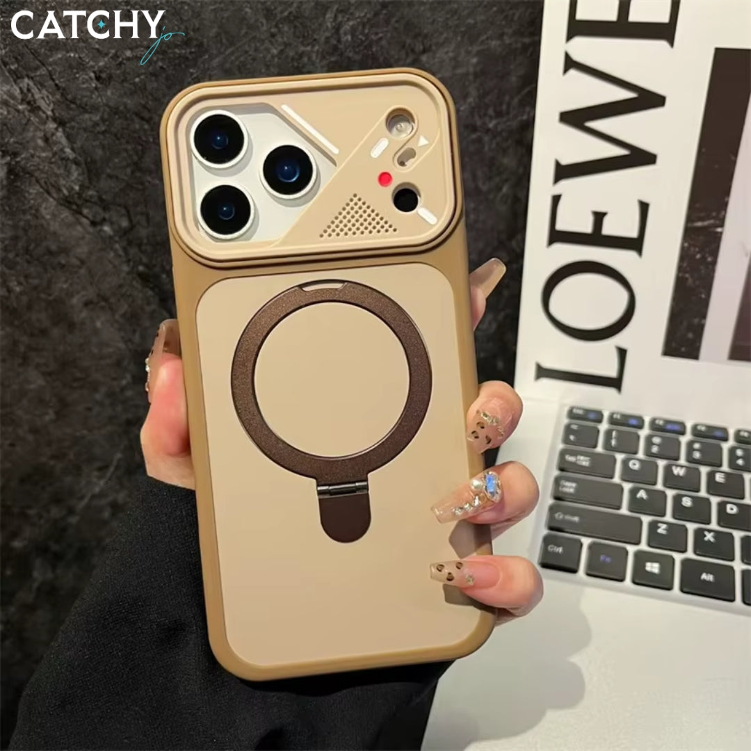 iPhone Stock Frosted Magnetic Metal Bracket Case