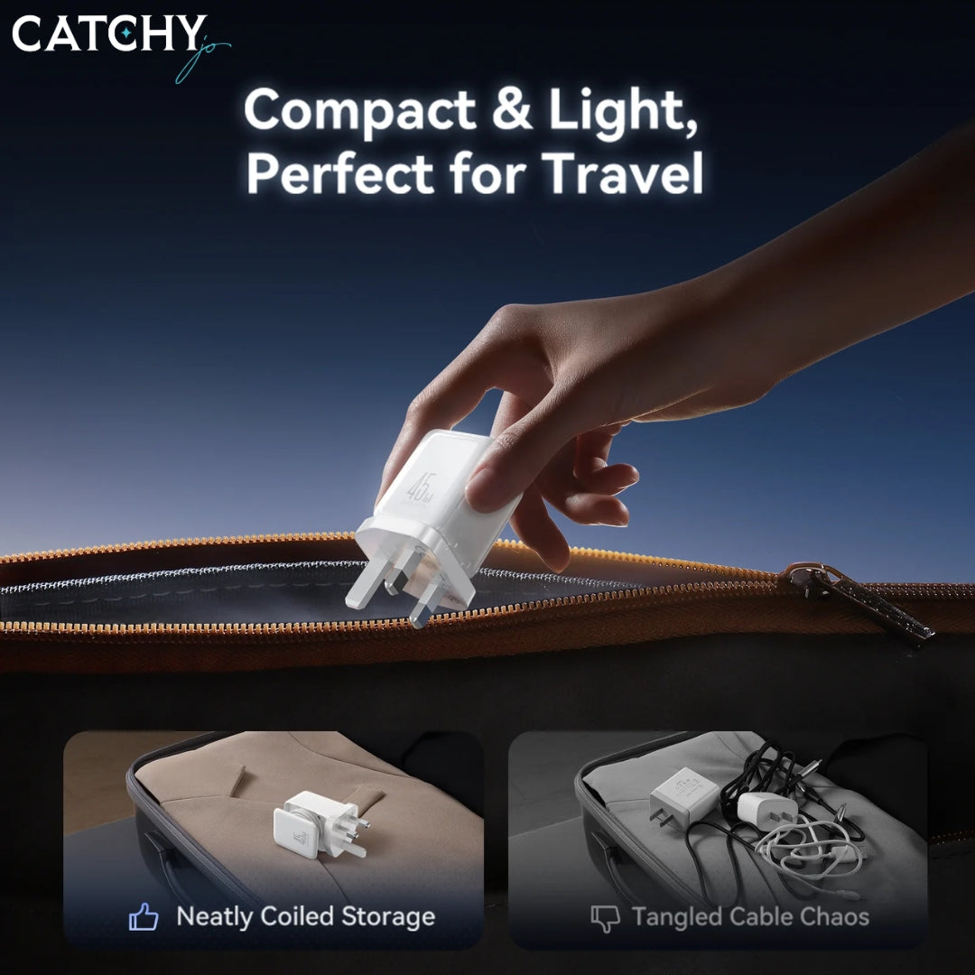 JOYROOM JR-TCL05 Dual Type-C Ports Adapter With Retractable Cable (45W)