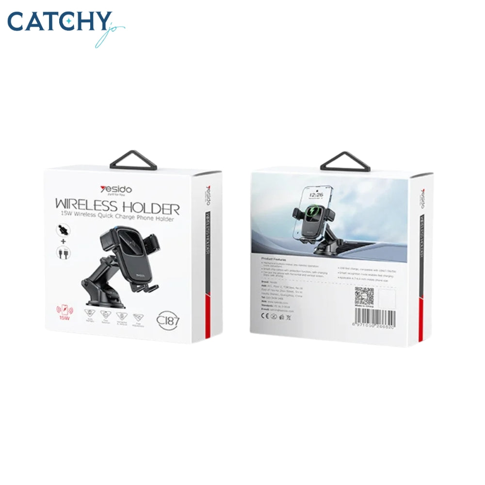 YESIDO C187 Wireless Charging Car Holder