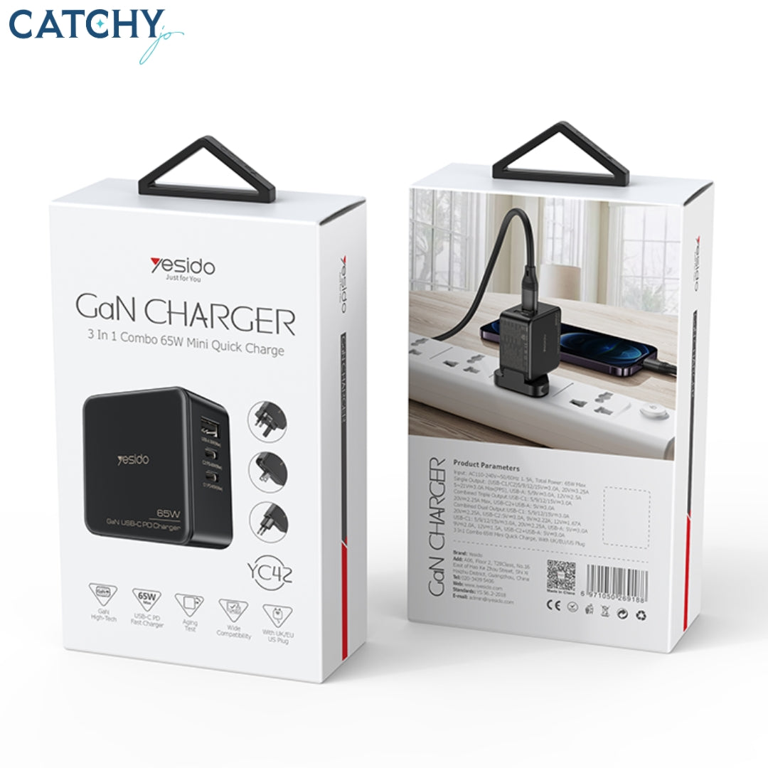 YESIDO YC42 Wall Charge Adapter (65W)