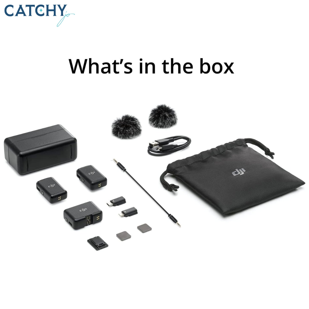 DJI Mic (2 TX + 1 RX) Wireless Lavalier Microphone