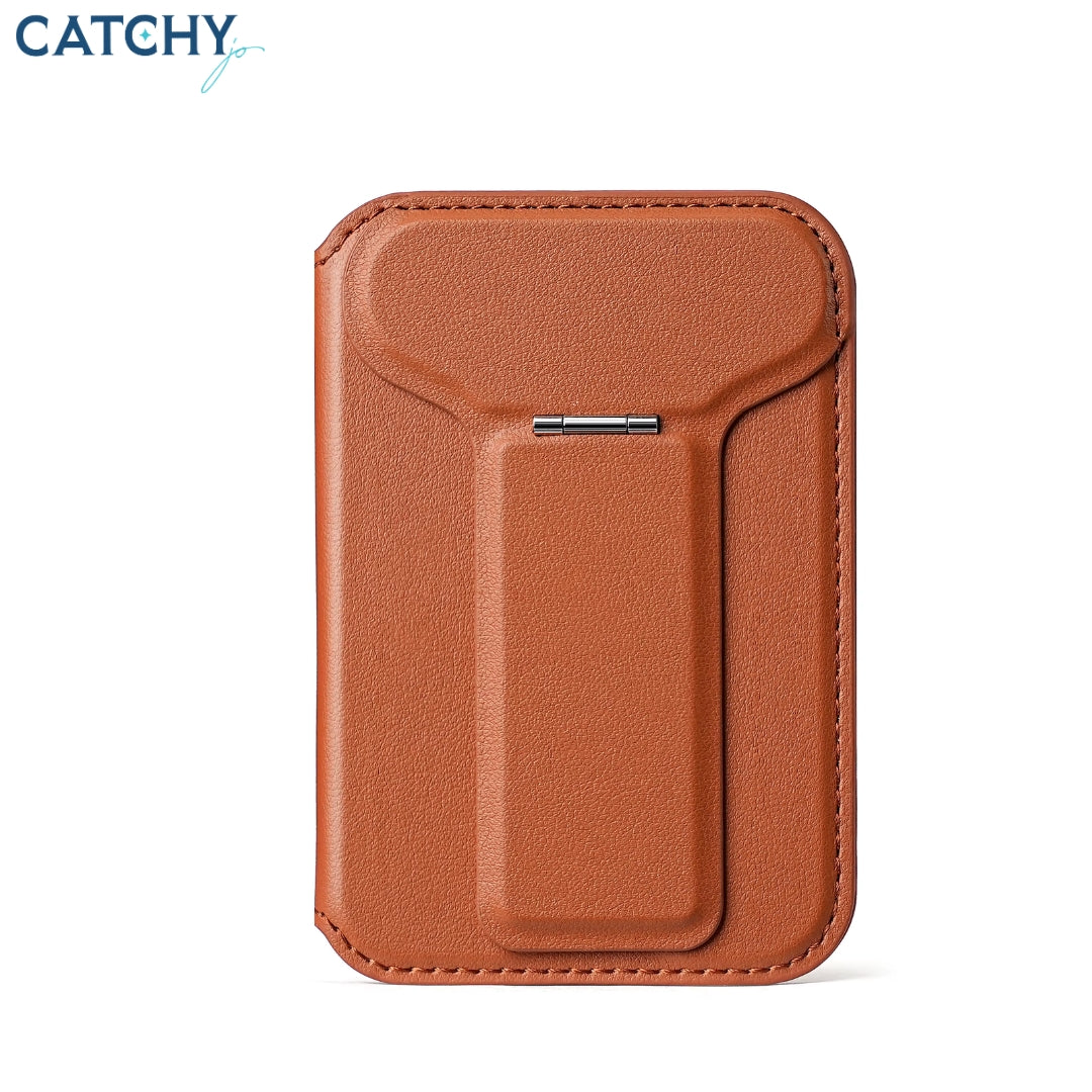 Slim Leather Magnetic Phone Wallet Holder