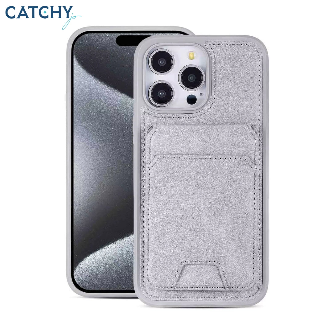 iPhone Magnetic Leather Case With Card Slot