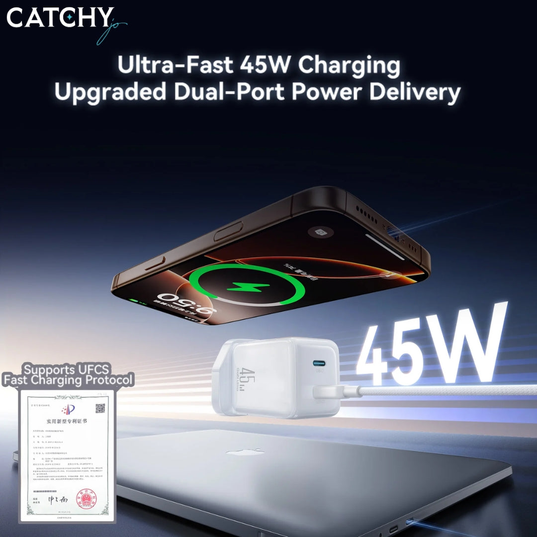 JOYROOM JR-TCL05 Dual Type-C Ports Adapter With Retractable Cable (45W)