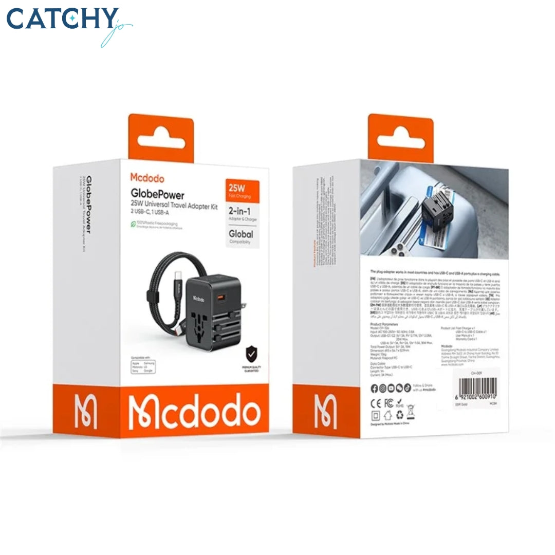 MCDODO CP-3260 Universal Travel Charging Adapter (25W)