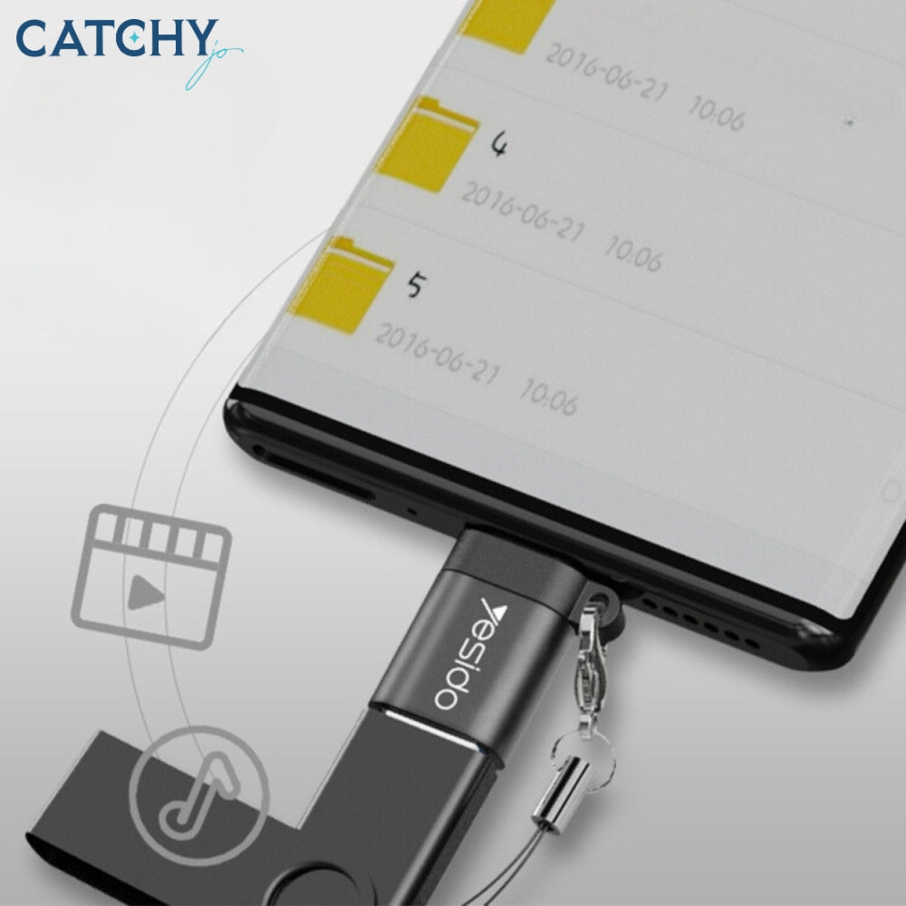 YESIDO GS07 Micro USB To USB 2.0 OTG Mini Connector Adapter With Keychain