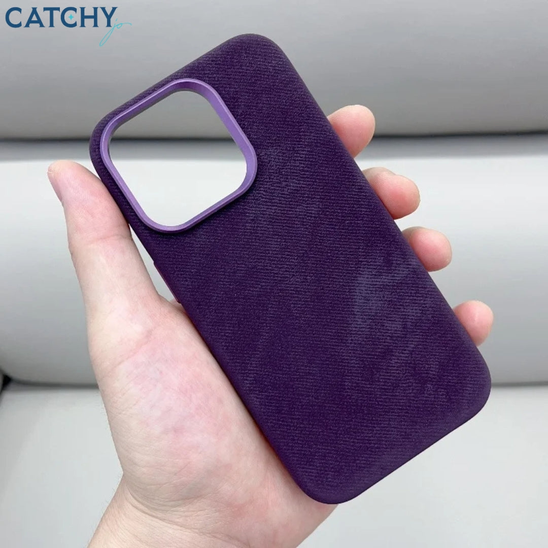 iPhone Magnetic Fiber Leather Phone Case