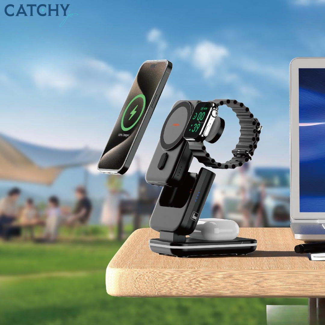 Moxom MX-PB143 3 in1 Wireless Charging Power Bank (5000mAh)