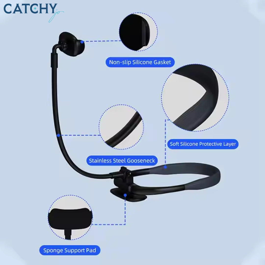 Universal Hands Free Flexible Long Arm Lazy Bracket 360 Rotatable Neck Phone Holder