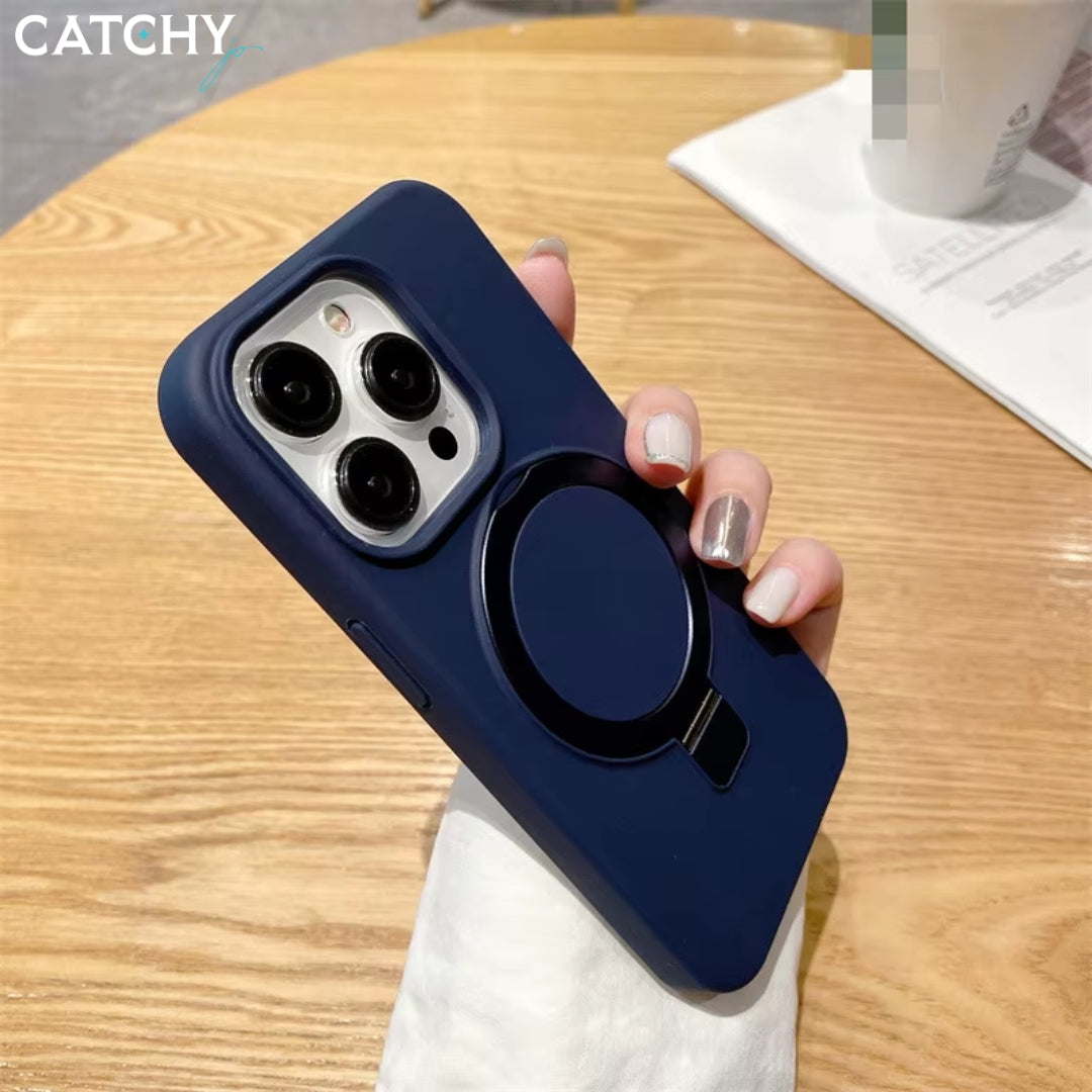 iPhone Silicone Case With Metal Stand