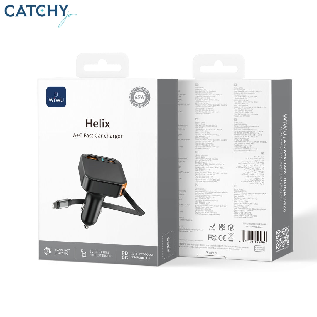 WiWU Wi-CC033 Helix A+C Fast Car Charger (65W)